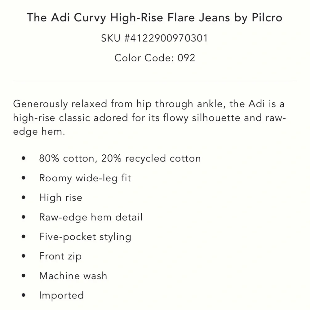 Anthro Pilcro Adi Curly High Rise Flare Jeans - Picture 5 of 9